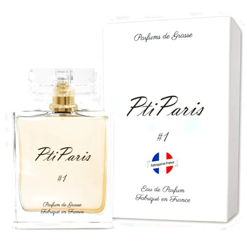 Ptiparis Eau de Parfum Woman #1 - Floral Gourmand Blackcurrant, Citrus, Mandarin, Rose, Iris, Orange Blossom, Powdered Caramel, Moss, Patchouli - Produced in Grasse in France 100ml