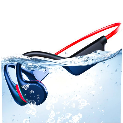 Atopskins Underwater Waterproof Headphones for Swimming, lPX8 Bone Conduction Headphones Swimming Waterproof Bluetooth 5.3 Underwater Earbuds for Swimming with 32 GB MP3 Open Ear Headphones for Sport (Black)