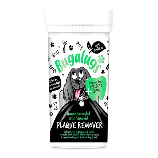 BUGALUGS Plaque Off Remover for Dog Teeth & Bad Breath 100% Natural | Plaque Off No Toothbrush or Dog Toothpaste | Remove Dog Bad Breath & Plaque Remover for Dogs & Cats (Dog 70g)
