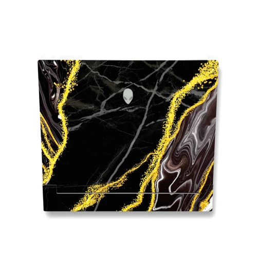 MIGHTY SKINS MightySkins Skin Compatible With Alienware X14 R2 (2023) Full Wrap Kit - Black Marble Glitter | Protective, Durable, and Unique Vinyl Decal wrap cover | Easy To Apply & Change Styles | Made in the USA