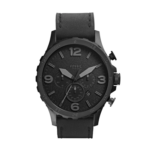 Fossil Nate Men's Watch with Oversized Chronograph Watch Dial and Stainless Steel or Leather Band