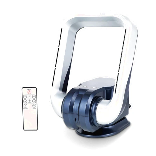 Simple Deluxe Bladeless Wall Mount Fan with Remote Control, 15.7