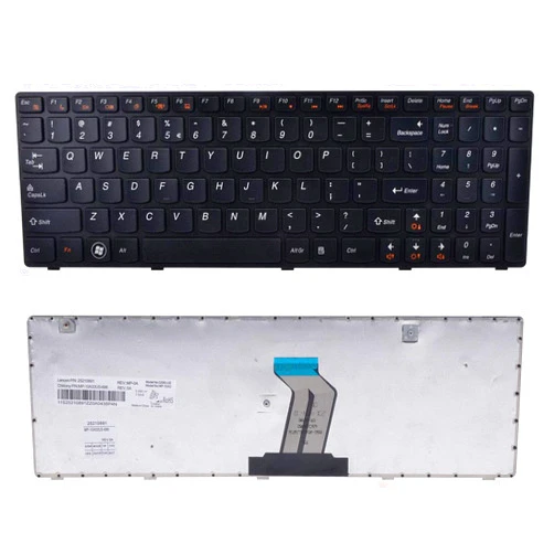 CCYO US Layout Keyboard Replacement with Frame Compatible with Lenovo Ideapad G580 G580A G585 G585A V580 V585 Z580 Z580A Z585 Z585A N580 N581 N585 N586 Series Laptop Black US Layout (6 Months Warranty)