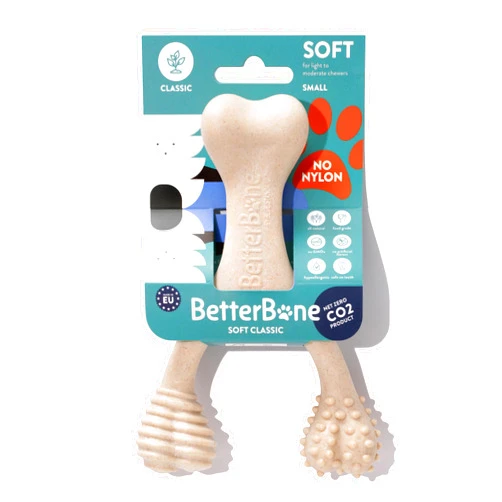 BetterBone All-Natural, Nylon-Free Dog Chew Toys - Soft Density - Ideal for Light to Moderate Chewers - Non-Toxic, Promotes Dental Health, Splinter-Resistant, Sustainably Made