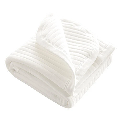 NTBAY Jersey Cotton Quilted Toddler Blanket, Breathable and Warm for Boys and Girls Baby Blanket, 30x40 Inches, White Stripe
