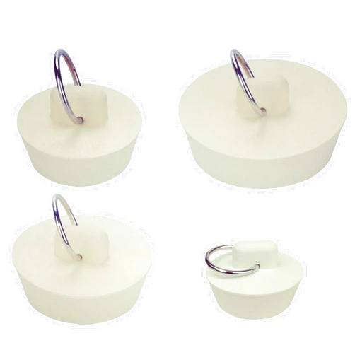 Wild Tribe 4 Sizes White Drain Stopper, Rubber Sink Stopper Plug with Hanging Ring for Bathtub Kitchen and Bathroom