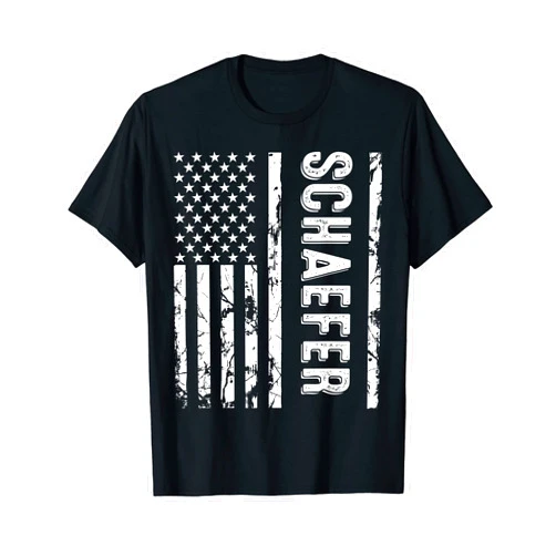 Proud Schaeffer Last Name Designs Schaeffer Last Name Funny Surname Team Family Reunion T-Shirt