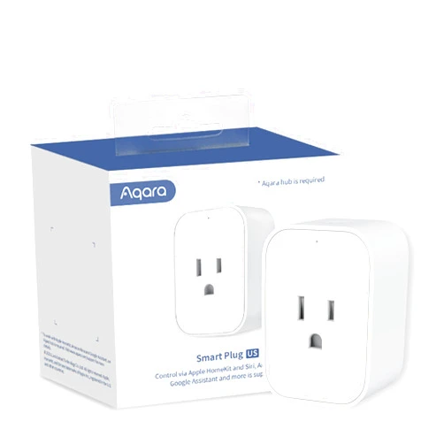 Aqara Smart Plug, REQUIRES AQARA HUB, Zigbee, with Energy Monitoring, Overload Protection, Scheduling and Voice Control capabilities, Works with Alexa, Google Assistant, and Apple HomeKit Compatible