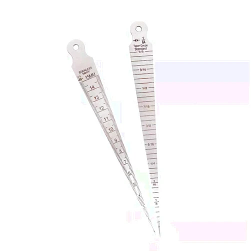 It Works Great Taper Gage 1-15mm 1/32-5/8 Inch Stainless Steel Taper Welding Gauge Inch&Metric Feeler Gap Hole Measure Tool,0.1mm Accuracy（0.86mm Thick）