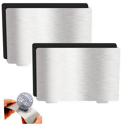 Bilway Resin Build Plate+Magnetic Sheet, 135X80mm Resin Magnetic Flexible Steel Plate Flex Bed for ANYCUBIC Photon, Photon S, Photon Mono (Pack of 2)