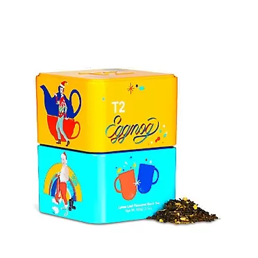 T2 Tea Eggnog Black Tea, Loose Leaf Black Tea in Festive Feature Tin, (T125AI132)