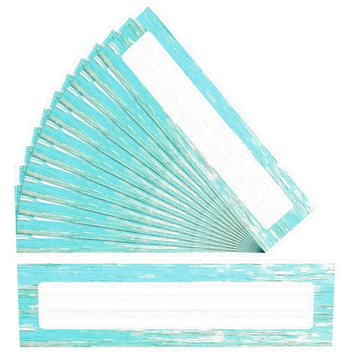 Maitys 60 Sheets Name Plates for Classroom Die Cut Name Tags for Desk Classroom Flat Nameplates for Kids Teaching Tool Labeling Office Decorations(Farmhouse)