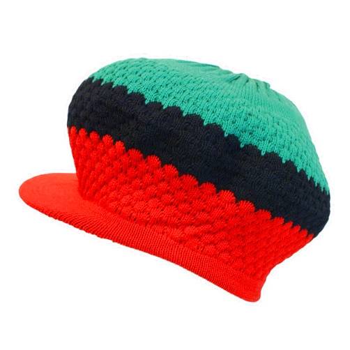 Shoe String King SSK Rasta Knit Tam Hat Dreadlock Cap. Multiple Designs and Sizes.