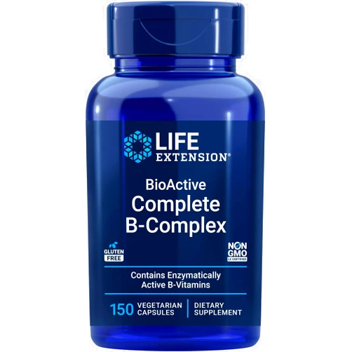 Life Extension BioActive Complete B-Complex, 150 Vegetarian Capsules