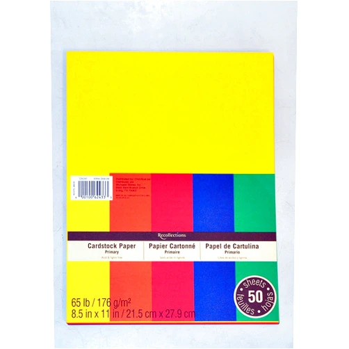 Recollections Cardstock Paper, 8 1/2 X 11 Primary Colors - 50 Sheets (Value 2-pack)