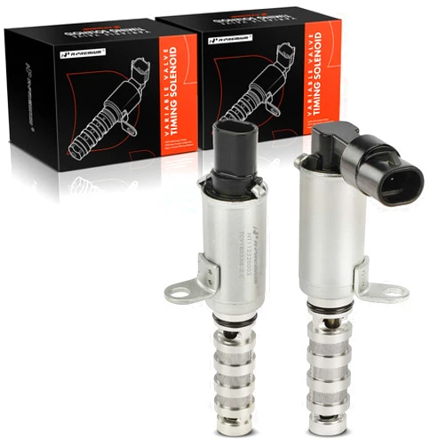A-Premium 2-PC Intake & Exhaust Engine Variable Valve Timing (VVT) Solenoid Compatible with Hyundai Elantra Coupe, GT, Sonata, Tucson, Veloster, Kona & Kia Soul, Optima, Forte Koup, Seltos, Forte5