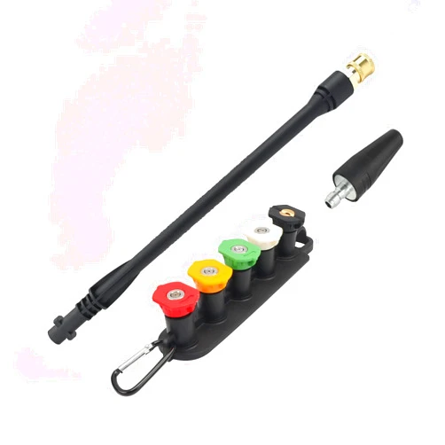 BEAR FORCE Pressure Washer Replacement Spray Wand with Turbo Nozzle and 5 Spray Tips and Belt Clip Nozzle Holder, Compatible with Karcher K1, K2, K3, K4, K5, K6, K7 Power Washers