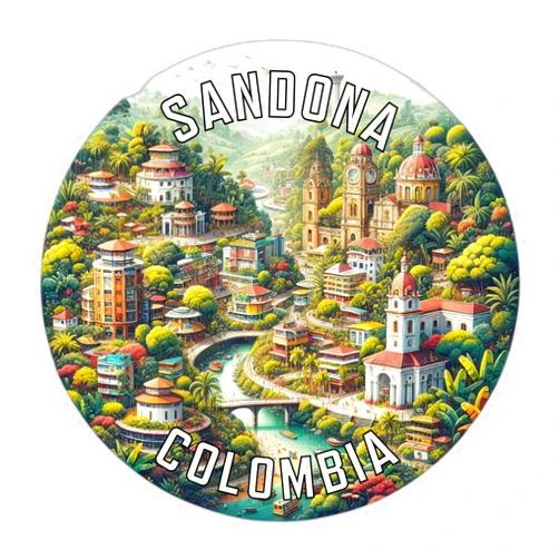 R and R Imports Sandona Colombia Souvenir Vinyl Decal Sticker 2-Inch