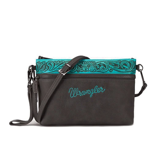 Montana West Wrangler Western Cowhide Crossbody Bags for Women Clutch Wristlet Purse