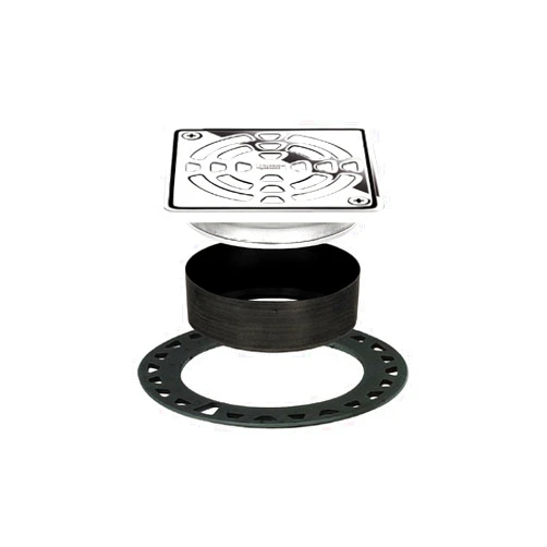 Schluter Kerdi-Drain Classic Shower Grate Kit with Integrated Slope Bonding Flange - Ideal for Tile Showers - 4
