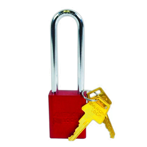 American Lock A1107RED Safety Lock-Out Padlock, Aluminum, Red, Оne Расk