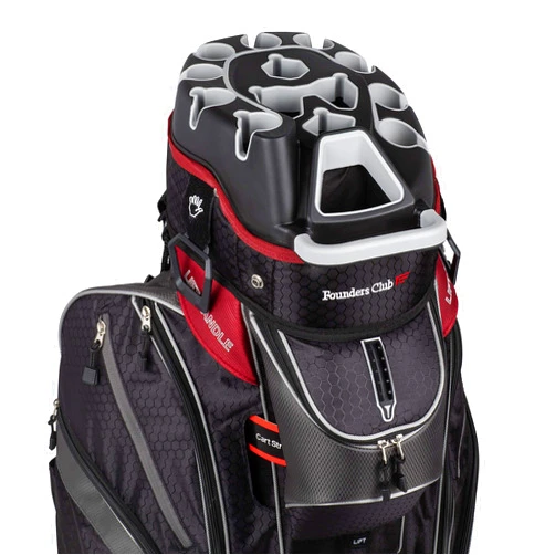 Founders Club Premium Cart Bag with 14 Way Organizer Divider Top Charcoal Gray
