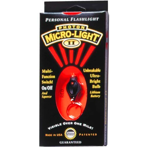 Photon Light Micro-Light II LED Keychain Flashlight Color: Red by Photon