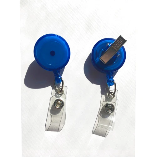TradeExpress Translucent Blue Badge Reel with Swivel Spring Clip 2120-7622 (Pack of 2)