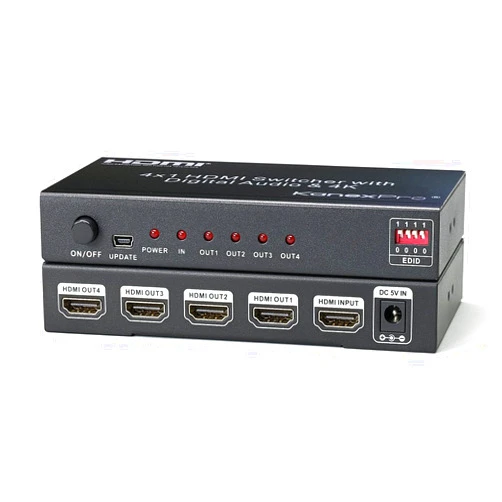 KanexPro Kanex Pro SP-HD1X44K 4K HDMI 4-Port Splitter BLACK