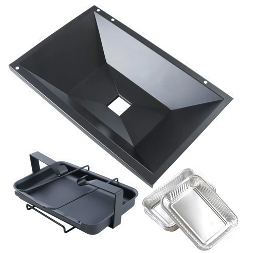 GARNETIN 99250 Grease Tray with 7515 Catch Pan & Holder - Drip Pan for Weber Spirit 310/320 (2007-2008), 700, Genesis Silver/Gold B,C, Platinum B,C Grills - Replaces Spirit Grease Tray