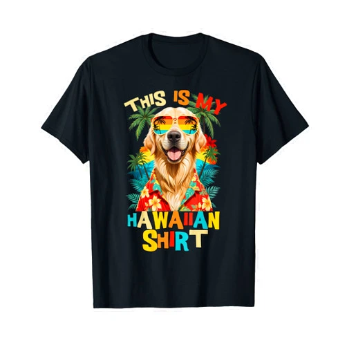 Hawaiian Shirt for Mens Women Boys Girls Family. This Is My Hawaiian Shirt Tropical Luau Costume Party Hawaii T-Shirt