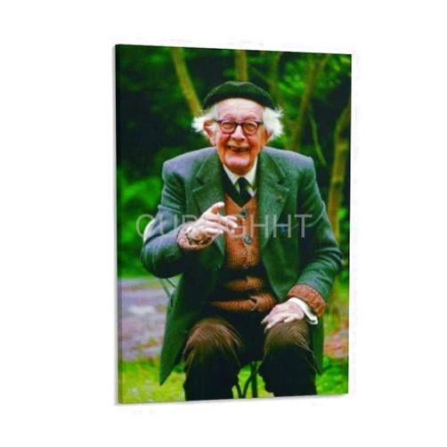 CUBUGHHT Jean Piaget Psychologists Art Posters 5 Canvas Painting Wall Art Poster for Bedroom Living Room Decor 08x12inch(20x30cm), Frame-style