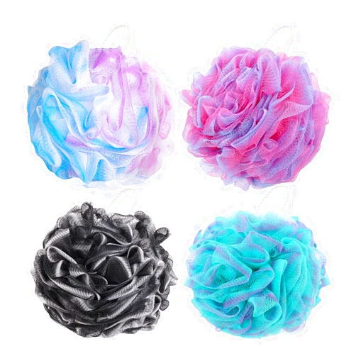 BTYMS 4 Pieces Shower Loofahs Bath Sponges 60g Bath Scrunchies Mesh Pouf Exfoliating Loofa for Body Washing