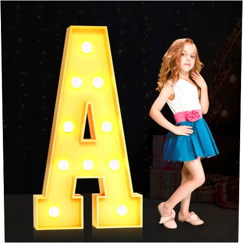 Foaky 3FT Marquee Letters,Marquee Letters 3 feet Tall for Party Decorations Anniversary Decor,Large Marquee Letters for Party Decor (A,3FT)