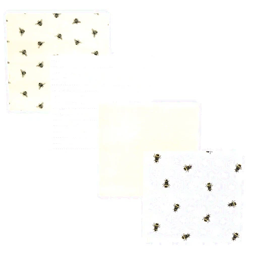 Hudson Baby Unisex Baby Cotton Flannel Receiving Blankets, Honey Bee, One Size