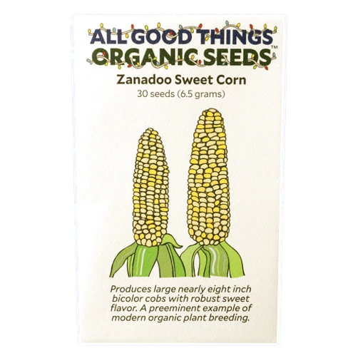 All Good Things Organic Seeds All Good Things Organic Zanadoo Sweet Corn Seeds - Pack of 30, Heirloom Seeds for Planting Vegetables, Gardening Supplies, Vegetable Graden - Non-GMO, Open Pollinated, from USA