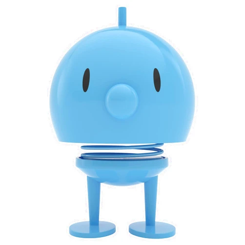 Hoptimist Classic Bumble, Home Decor Ornament, Danish Design - Plastic W/Metal Spring, Large - Indulge joyfull Moment- (Classic Turquoise)