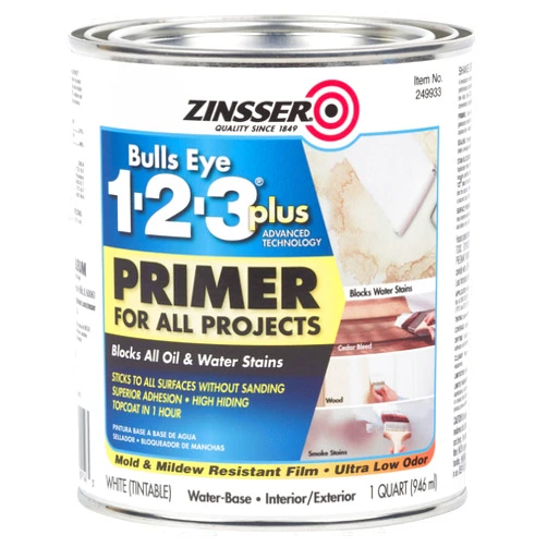Zinsser Rust-OLEUM 249933 1-2-3 Plus, 1 Quarts (Pack of 1), White, 11 Fl Oz