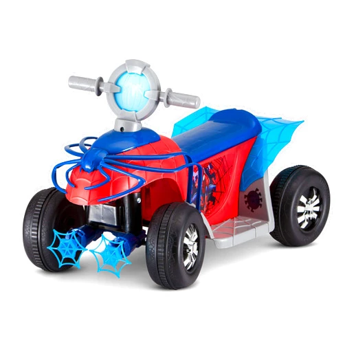 Kid Trax Toddler Marvel's Spider-Man Premium Toddler Quad Ride-On, Kids 18-30 Months, 6V Battery and Charger Included, Max Weight 44 lbs, Red