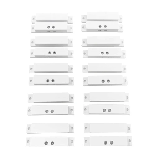 GAGALOR 10 Sets Pack of Wired Surface Mounted Alarm Magnetic Contacts Door Window Reed Switch Sensor with Double Side Tape