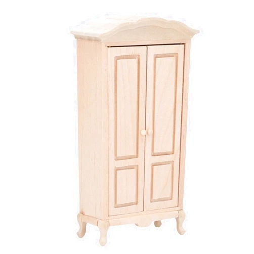 Ariarly Doll Armoire Miniature Wardrobe,1/12 Dollhouse Wooden Closet for Bedroom Living Room Landscape,Traditional Design,Christmas, Birthday Gift