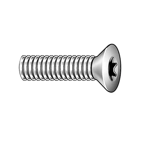 Tamper-Pruf Screw 400560, Mach Screw, Flat, 6-32 x 3/4 L, PK100