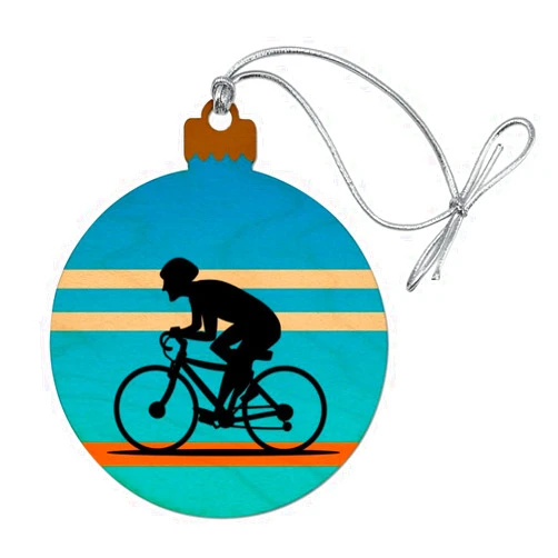 GRAPHICS & MORE Road Bike Cycling Biking Bicycle Wood Christmas Tree Holiday Ornament