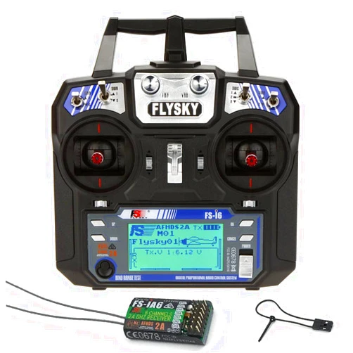 GoolRC Flysky FS-i6 AFHDS 2A 2.4GHz 6CH Radio System Transmitter for RC Helicopter Glider with FS-iA6 Receiver Mode 2