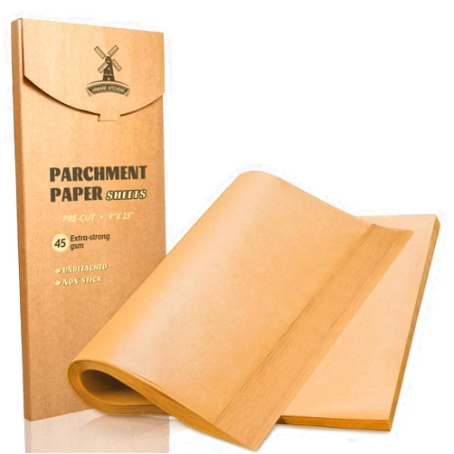 Hiware 200 Pieces Parchment Paper Baking Sheets 9x13 Inches, Precut Non-Stick Parchment Paper for Baking, Cooking, Grilling, Frying and Steaming - Unbleached, Fit for Quarter Sheet Pans