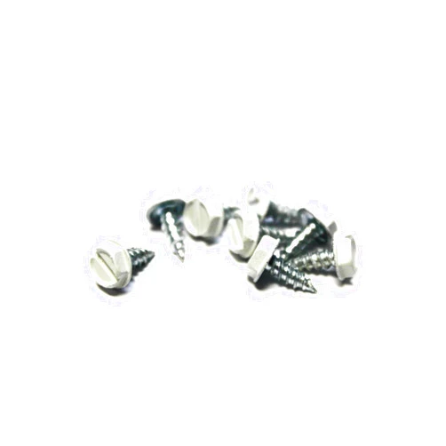 Trinity Fastener (100) 6 x 3/8 Slotted Hex Head Sheet Metal Screws (White)