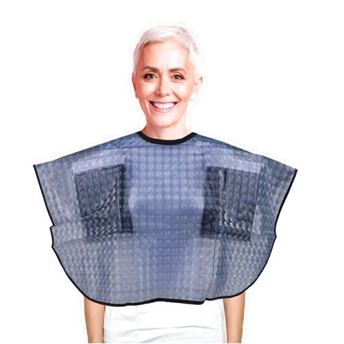 AxuuRmvin Waterproof Post Surgery Shower Cape Cover Mastectomy Chest Shoulder Arm Shower Protection with Drain Pockets