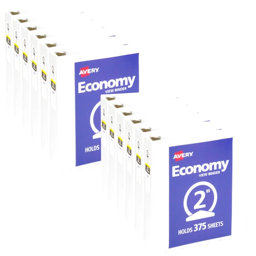 Avery Economy View 3 Ring Binders, 2