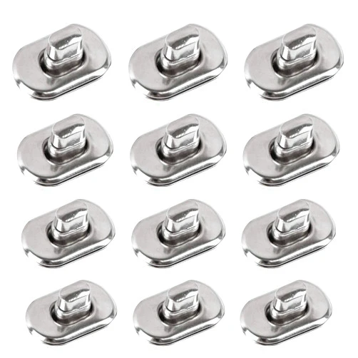 AUEAR, 12 Pack Silver Turn Lock Clasp Hardware Purse Closure latches Handbag Twist Lock Fasteners for DIY Bag Handbag Craft Project
