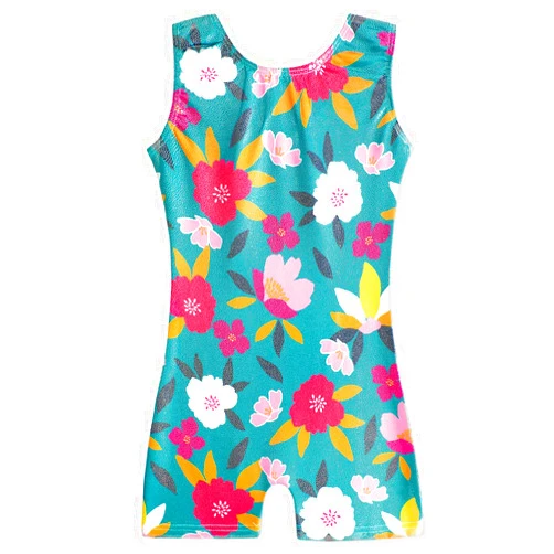 HOZIY Gymnastics Leotards with Shorts for Girls Toddlers Kids Biketard Tumbling Outfits Sparkle Unicorn Leopard Galaxy